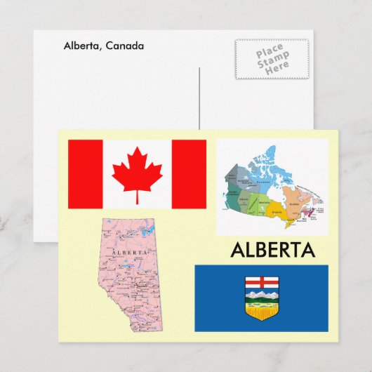 Alberta, Canada Briefkaart (Voorkant / Achterkant)