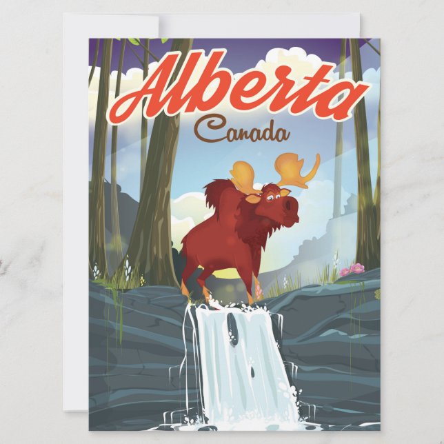 Alberta Canada cartoons reisposter (Voorkant)