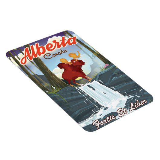 Alberta Canada cartoons reisposter Magneet (Rechterzijde)