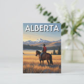 Alberta Canada Horseback Riding Briefkaart (Staand voorkant)