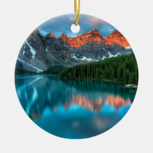 Alberta Canada Lake Louise Summer Adventure Keramisch Ornament (Voorkant)