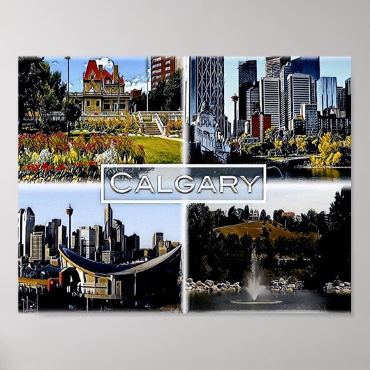 Alberta - Canada - Mosaic - Poster (Voorkant)