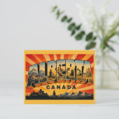 Alberta Canada Retro Briefkaart (Staand voorkant)
