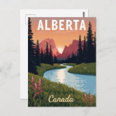 Alberta Canada Rocky Mountains Briefkaart (Voorkant / Achterkant)