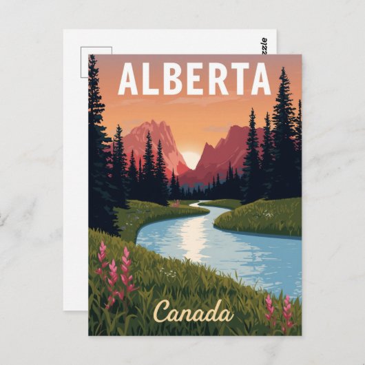 Alberta Canada Rocky Mountains Briefkaart (Voorkant / Achterkant)