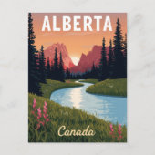 Alberta Canada Rocky Mountains Briefkaart (Voorkant)