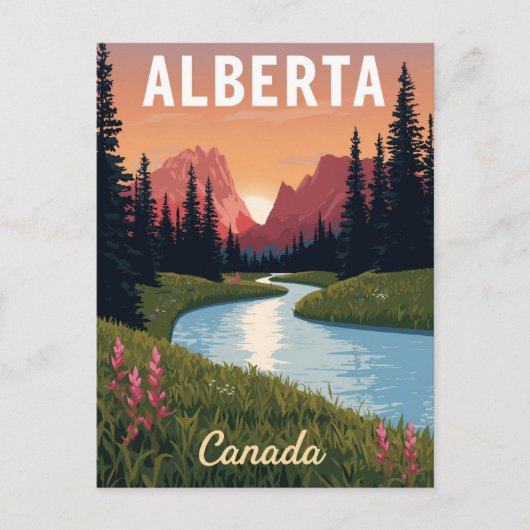 Alberta Canada Rocky Mountains Briefkaart (Voorkant)