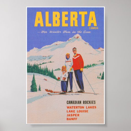 Alberta Canada Ski Poster (Voorkant)