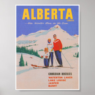 Alberta Canada  Ski Poster