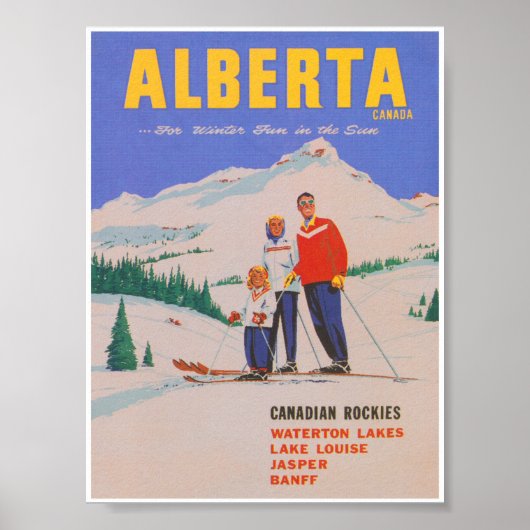 Alberta Canada Ski Poster (Voorkant)
