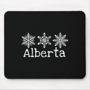 Alberta Canada Skiën Winter Sneeuwvlokken Muismat