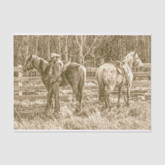 Alberta Cowboy Tissuepapier (Voorkant)