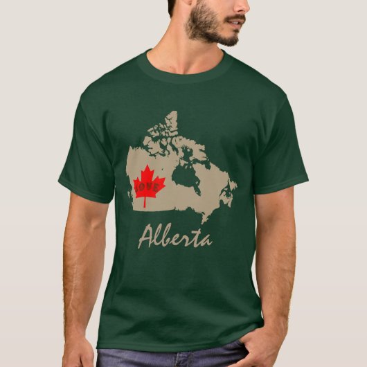 Alberta Customize provincie Canada T-shirt (Voorkant)