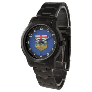 Alberta Flag grafische wijzerplaat Horloge
