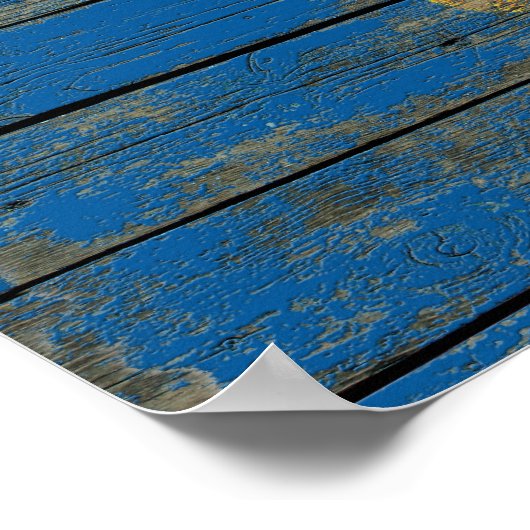 Alberta Flag op Rough Wood Boards Effect Poster (Hoek)