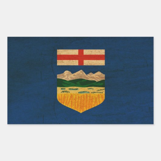 Alberta Flag Rechthoekige Sticker (Voorkant)