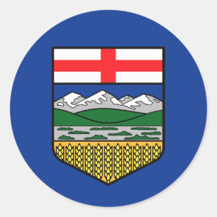 Alberta Flag Ronde Sticker