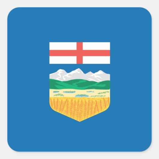 Alberta Flag Vierkante Sticker (Voorkant)