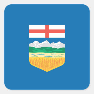 Alberta Flag Vierkante Sticker