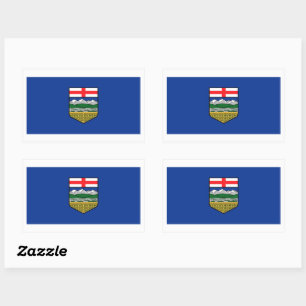 Alberta Flags Graphic Rechthoekige Sticker