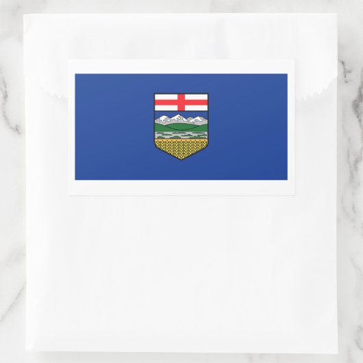 Alberta Flags Graphic Rechthoekige Sticker (Tas)