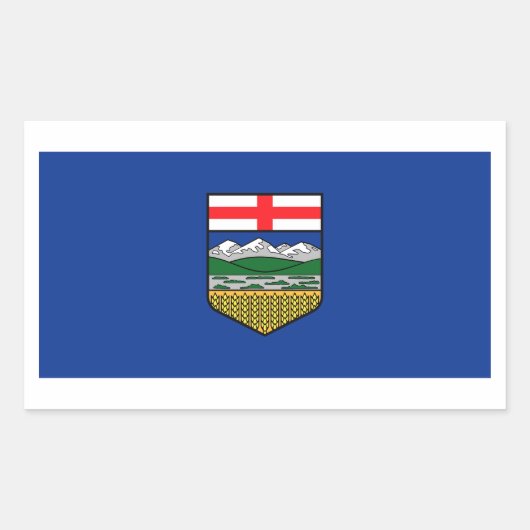 Alberta Flags Graphic Rechthoekige Sticker (Voorkant)
