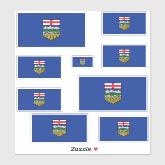 Alberta Flags Graphic Sticker (Vel)