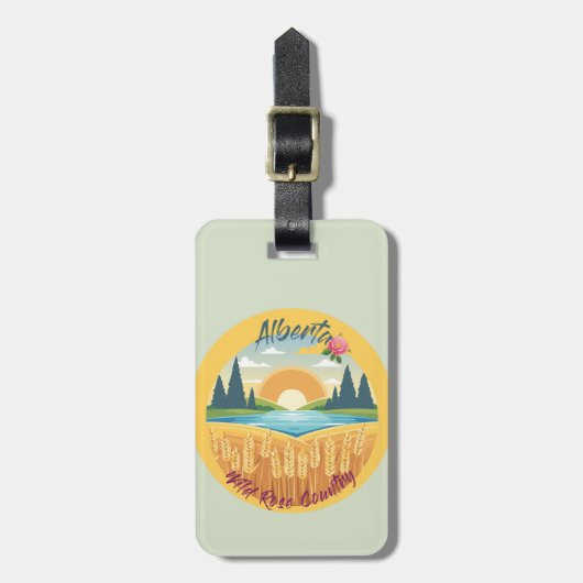 Alberta: Land van het Wilde Roos Bagagelabel (Voorkant verticaal)