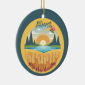 Alberta: Land van het Wilde Roos Keramisch Ornament (Rechts)