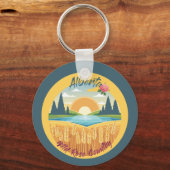 Alberta: Land van het Wilde Roos Sleutelhanger (Voorkant)