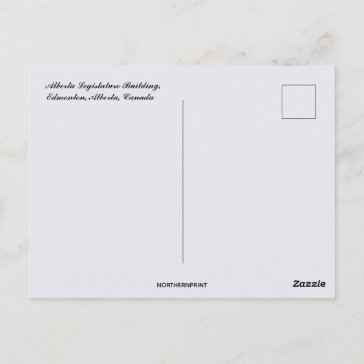 Alberta Legislature Building Alberta Canada Briefkaart (Achterkant)