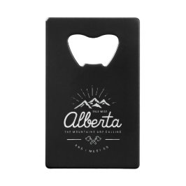 Alberta Mountains noemen me dat ik donkere Mono mo Creditkaart Flessenopener