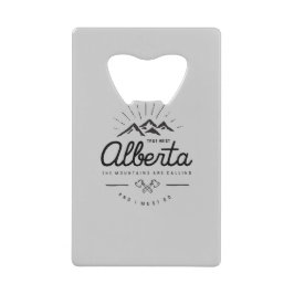 Alberta Mountains noemen me Monotone Creditkaart Flessenopener