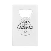 Alberta Mountains noemen me Monotone Creditkaart Flessenopener (Achterkant)