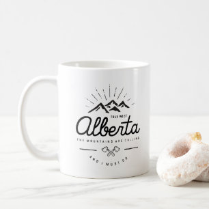Alberta Mountains noemen me Monotone Koffiemok