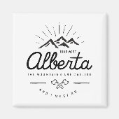 Alberta Mountains noemen me Monotone Magneet (Voorkant)