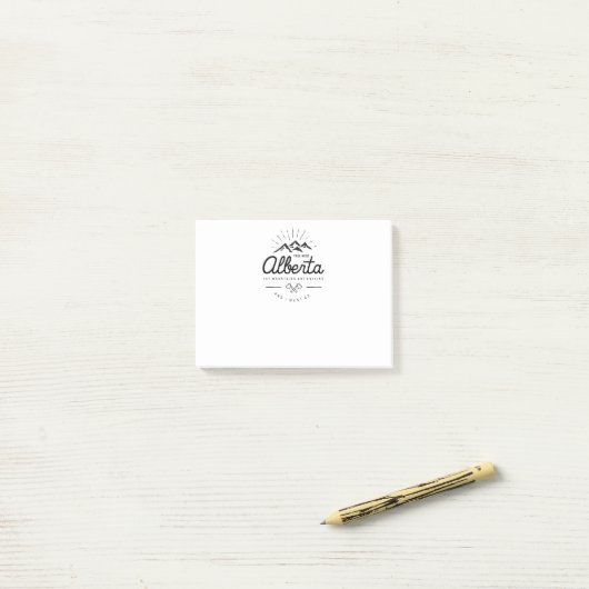 Alberta Mountains noemen me Monotone Post-it® Notes (Op bureau)