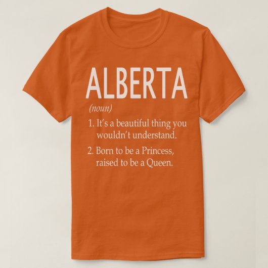 Alberta Naam Gift T-shirt (Design voorkant)