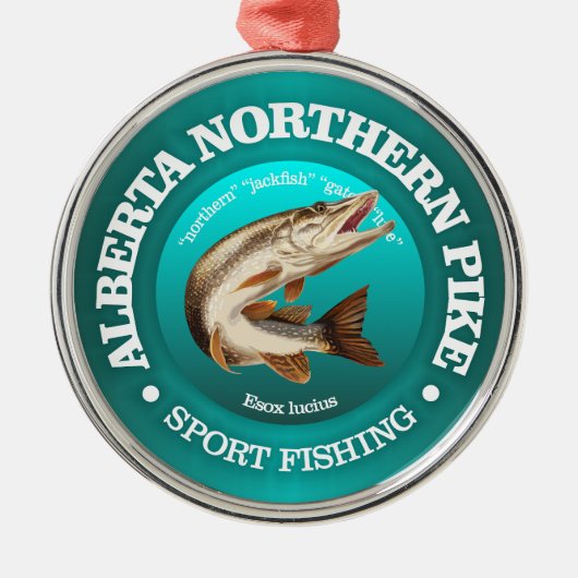 Alberta Pike Vist Metalen Ornament (Voorkant)