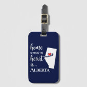 Alberta Province Home is waar Heart Bagagelabel (Voorkant (verticaal))