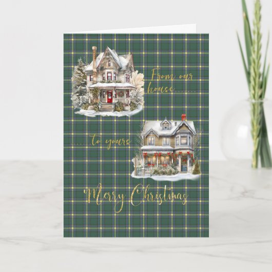 Alberta Provincial Tartan Holiday Kaart (Voorkant)