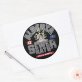 Alberta rioolratten ronde Sticker (Envelop)