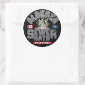 Alberta rioolratten ronde Sticker (Tas)