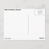 Alberta Rockies, Canada Briefkaart (Achterkant)