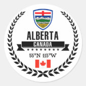 Alberta Ronde Sticker (Voorkant)