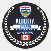 Alberta Ronde Sticker (Voorkant)