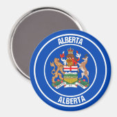 Alberta Round Emblem Magneet (Voorkant / Achterkant)