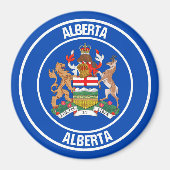 Alberta Round Emblem Magneet (Voorkant)