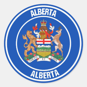 Alberta Round Emblem Ronde Sticker