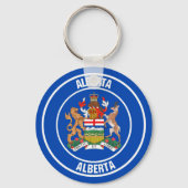 Alberta Round Emblem Sleutelhanger (Voorkant)